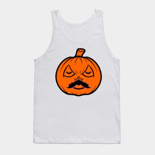 "Crazy pumpkin with a bat-shaped mustache" Tank Top